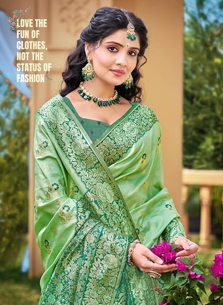 Premium Luxury Banarasi Silk Saree- Fall & Pico Stitched & Unstitched Blouse Piece | Wedding, Festive & Party Wear