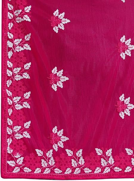Luxury Soft Net Fancy Saree with Intricate Floral Embroidery & Scalloped Borders-FALL AND PICO STITCHED – Lightweight Evening Party Wear Collection
