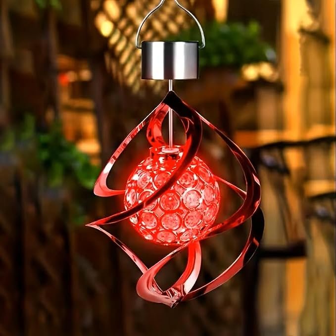 Solar Wind Chime Light –Solar Goodu deepa- RGB Gradient Rotating Decorative Lamp for Garden, Patio & Outdoor Decor – 7 Color Changing Modes