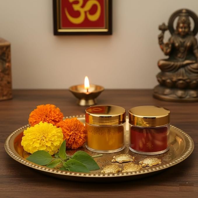 Sacred Haldi and Kumkum for Pooja -Haldi Kumkum (Haldi+Kumkum 50g each)