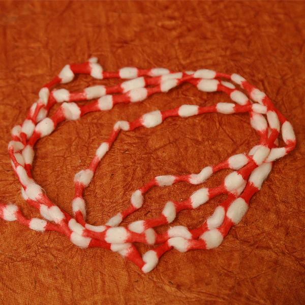 Traditional Kaapas Mala – Pure Cotton Garland for Deity Idols -16 Yele