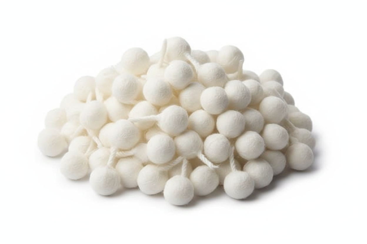 Phool Batti – Premium Round Cotton Wicks for Ghee Lamps -Handmade Pure White Ghee Wicks(100 Pcs) (Ghee Lamp Wicks)
