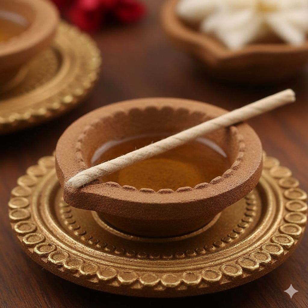 Aarti Batti - Oil lamp wicks (200 Pcs)