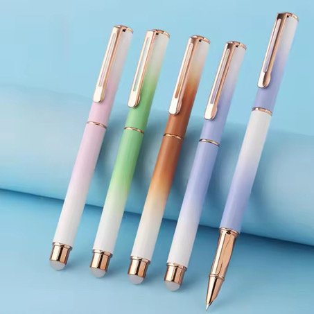 Fountain Pen, Multi-Coloured Calligraphy Pen with Fine Nib and Blue/Black Ink Cartridges for Smooth Writing,| Vivirasmi |Luxury Pen for Men, Women and Students