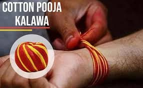 Premium Pure Cotton Moli Kalava (Set of 2) – Sacred Puja Thread, Mauli Raksha Sutra for Rituals, Festivals & Protection – Red & Yellow Traditional Wrist Band