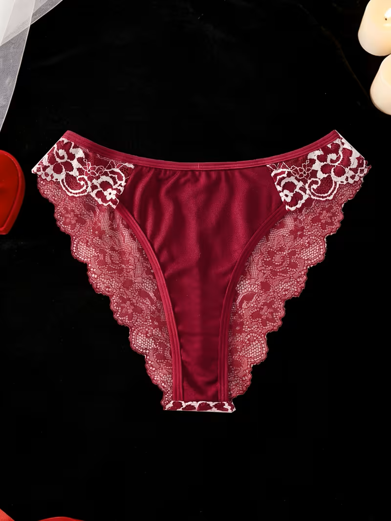 2pcs Women'S Sexy Lingerie Set -2-Piece Contrast Floral Lace Nightgown Set – V-Neck Babydoll & Matching Panty-Chemise Set-Floral Patchwork Babydoll with Panties – Elegant Sleepwear-Bridal Lingarie (Bu