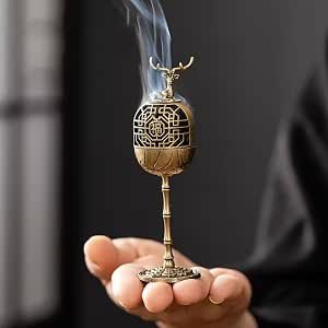 Elegant Metal Incense Burner, | Vivirasmi | Decorative Holder for Sticks & Cones, Ash Catcher for Home Fragrance, Bakhoor, Meditation & Aromatherapy