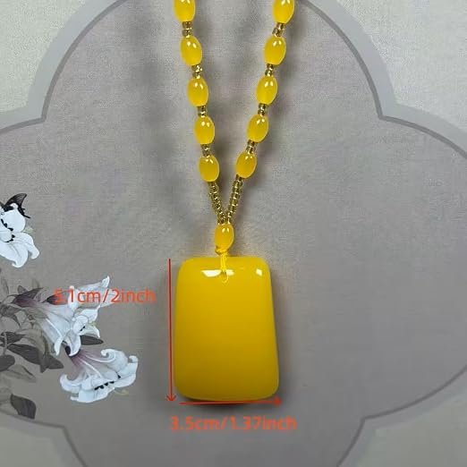 Natural Amber Stone pendant necklace. Authentic Natural Stones-Various Styles & Vibrant Colors