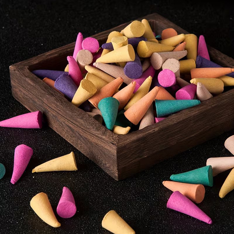 Natural Aromatherapy Incense Cones–Variety Pack | Sandalwood, Agarwood, Mugwort, Rose, Jasmine & Lavender