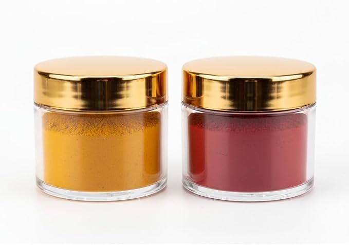 Brass Haldi Kumkum Set with 50grams each Haldi and Kumkum