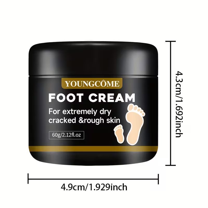 Foot Cream - 60g Deeply Nourishing Moisturizer for Extremely Dry, Cracked, and Rough Skin, Hands & Feet Care
