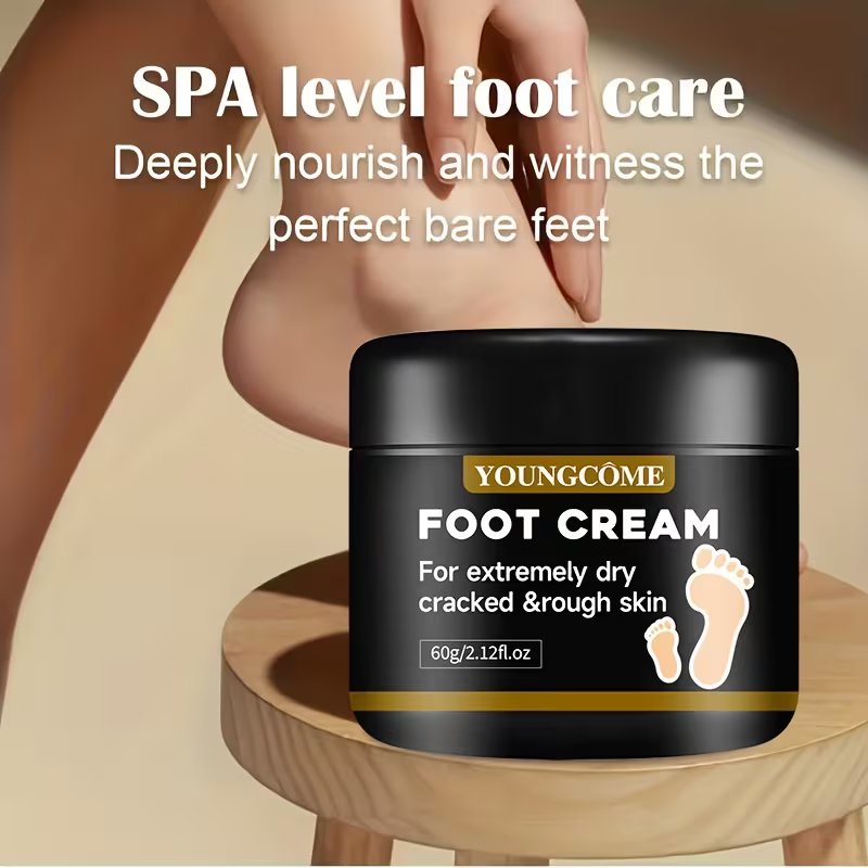 Foot Cream - 60g Deeply Nourishing Moisturizer for Extremely Dry, Cracked, and Rough Skin, Hands & Feet Care