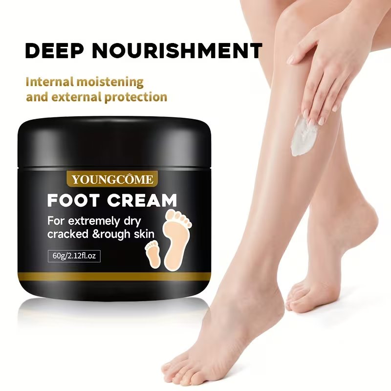 Foot Cream - 60g Deeply Nourishing Moisturizer for Extremely Dry, Cracked, and Rough Skin, Hands & Feet Care