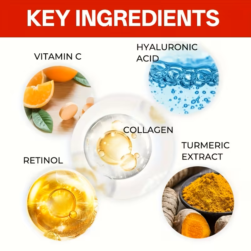 Turmeric & Vitamin C Anti-Aging Day & Night Face Cream – 60g 5-in-1 Advanced Moisturizer with Retinol, Hyaluronic Acid, Collagen & Vitamin E, Firming, Lifting, Brightening & Smoothing Facial Skincare