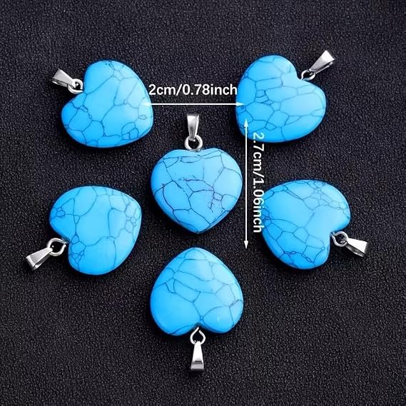 Natural Turqois Stone pendant necklace for Men and Women. Authentic Natural Stones-Various Styles & Vibrant Colors
