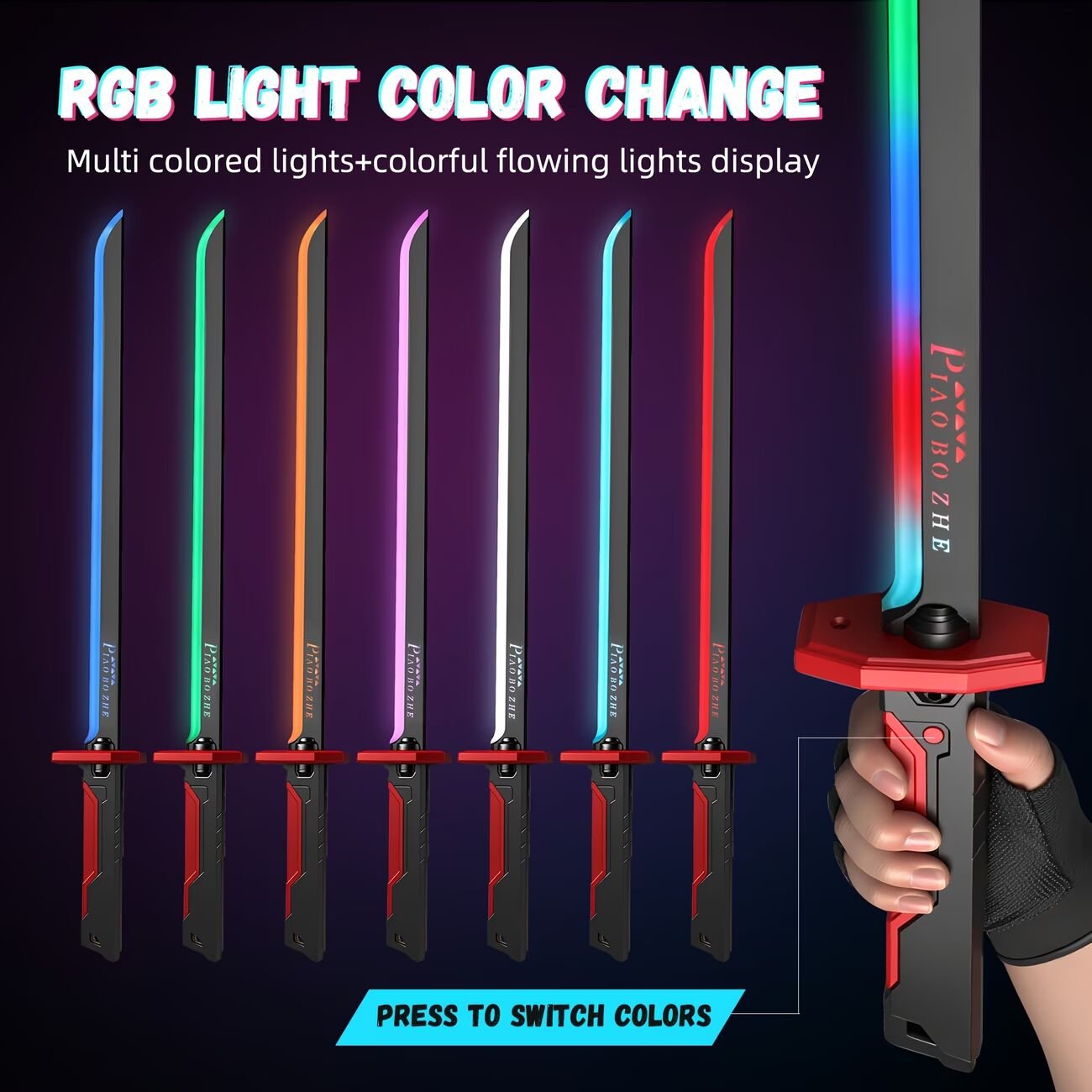 Light Up Spray Spark Music Toy Sword 80cm- Axe 47cm thumbnail 3