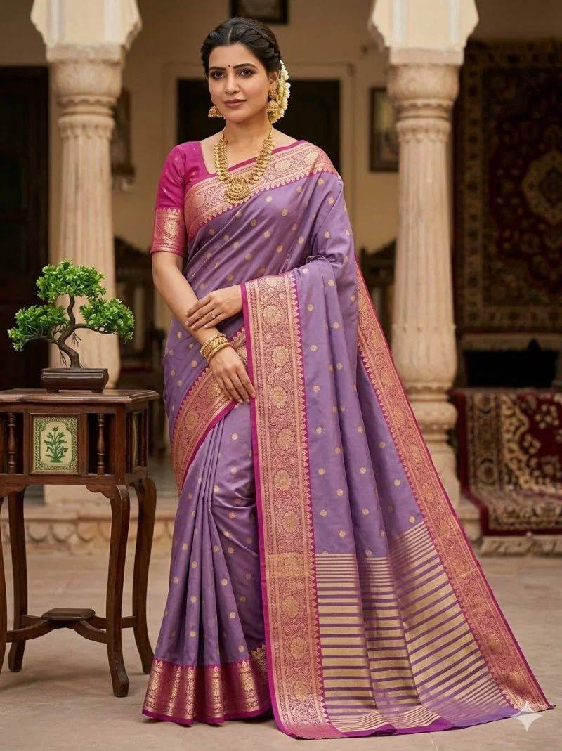 Pure Mercerised Soft Silk Meenakari Work Saree Collection  VF-Kaavya-Vol1